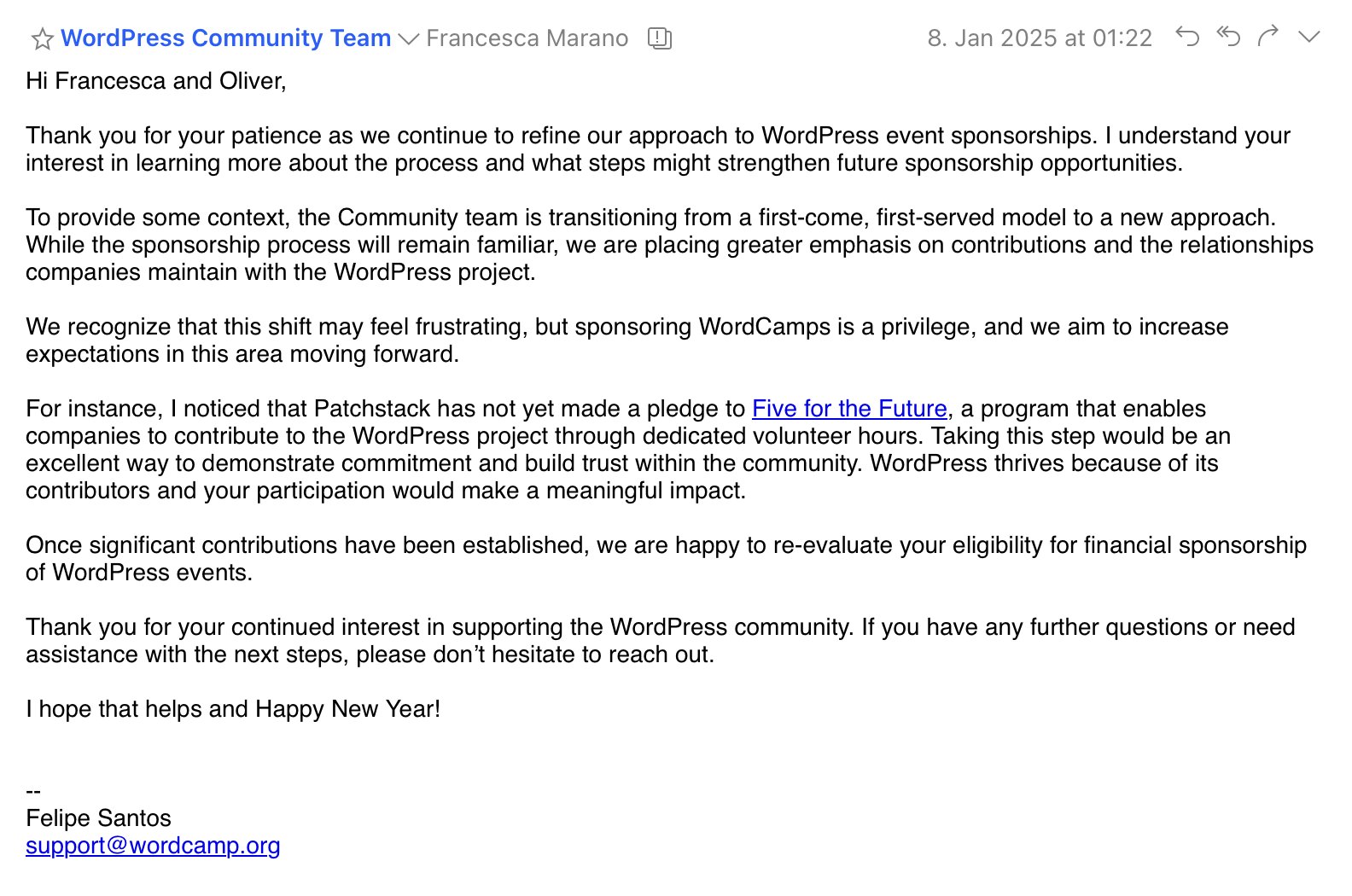 Security Company Patchstack's Sponsorship Rejection Sparks WordCamp Controversy